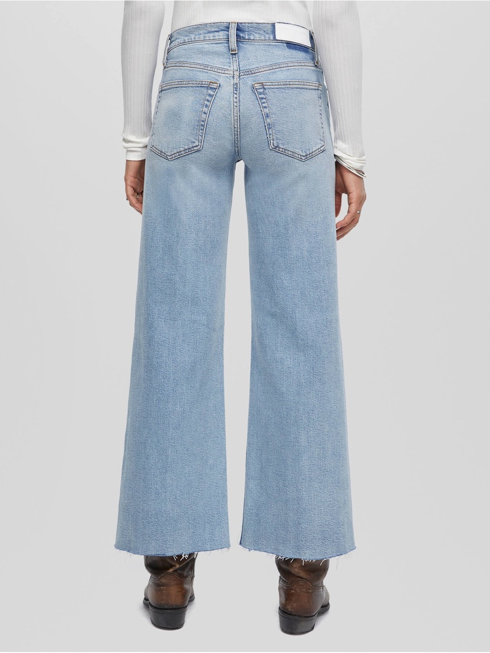 RE/DONE MID RISE WIDE LEG CROP JEANS | UNDERTOW WASH | COMFORT STRETCH